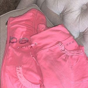 Vintage pink Bebe sweat suit
